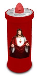 Lumanare LED rosie cu baterii,6x13.5cm