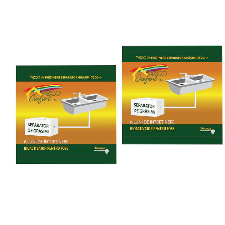 Pachet Eco Confort - 2 x Intretinere separator de grasimi Eco Confort, 750gr