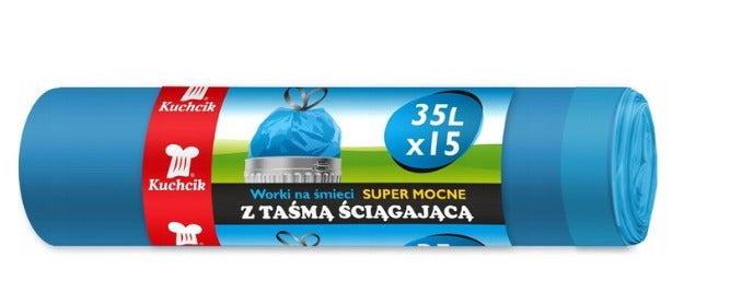 Saci menajeri,35l,albastri,10 buc,cu snur ,super rezistenti