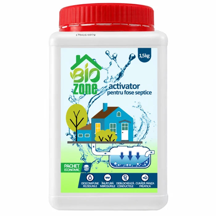 Activator pentru fose septice, 1,5 kg, 54 doze, tratament 12 luni