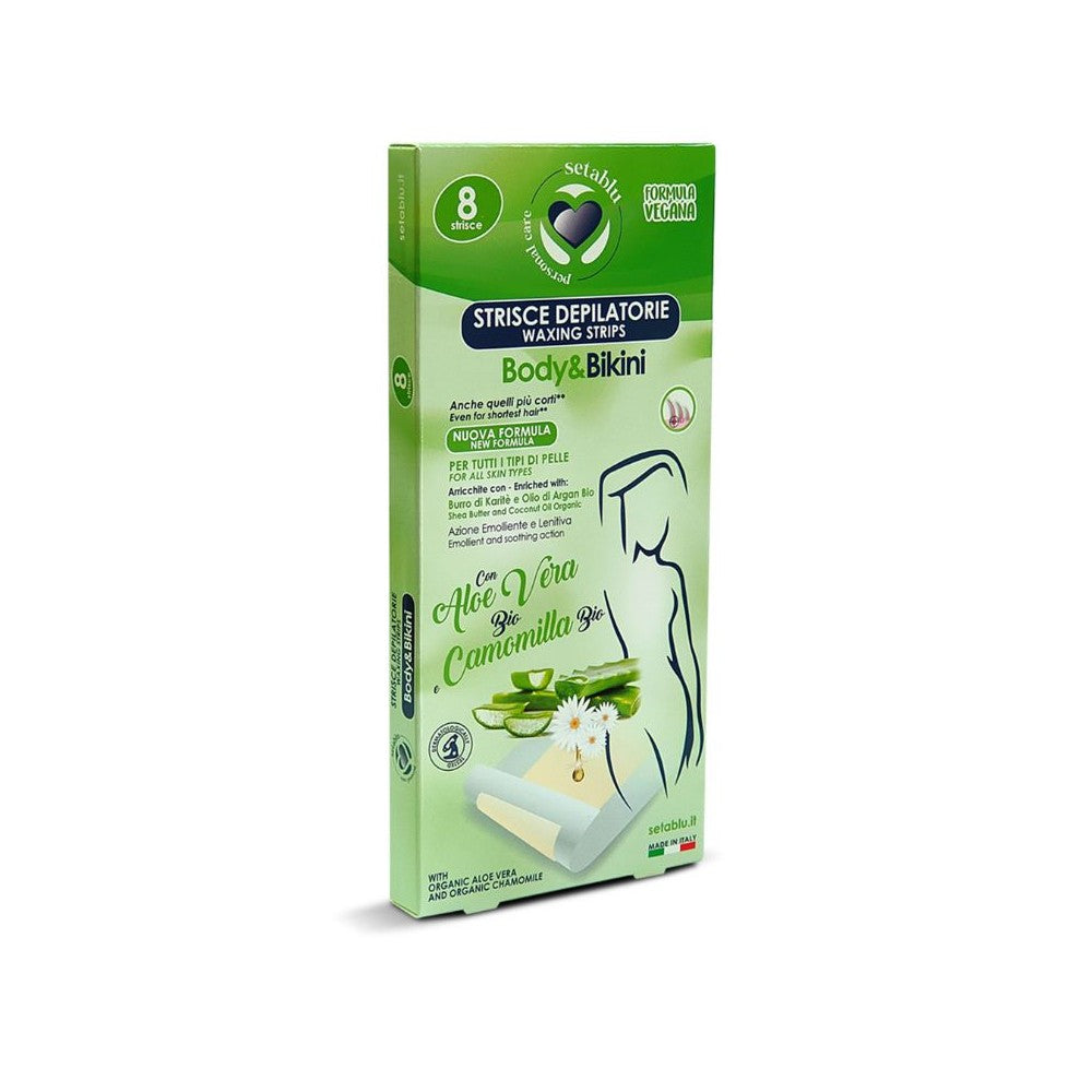 Benzi depilatoare bikini body ,aloe vera&musetel,8buc/cut