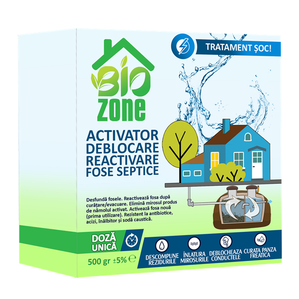 Activator deblocare reactivare fosa septica, 500 g