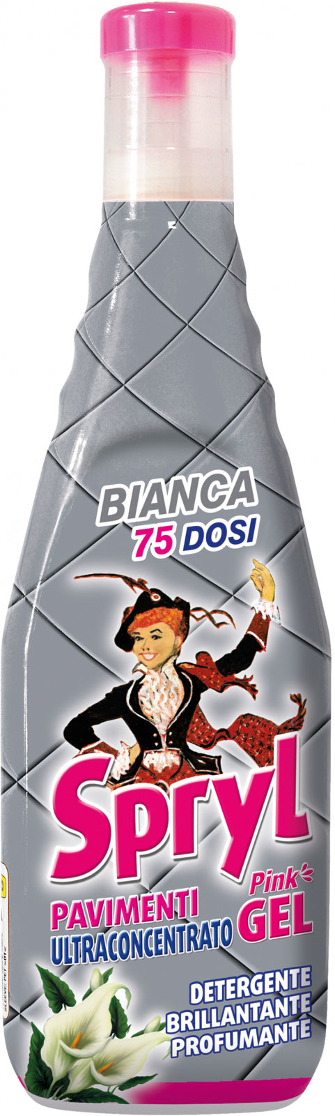 Detergent Gel pentru Pardoseli și Suprafețe,puternic parfumat,aroma Bianca,Spryl,750 ml