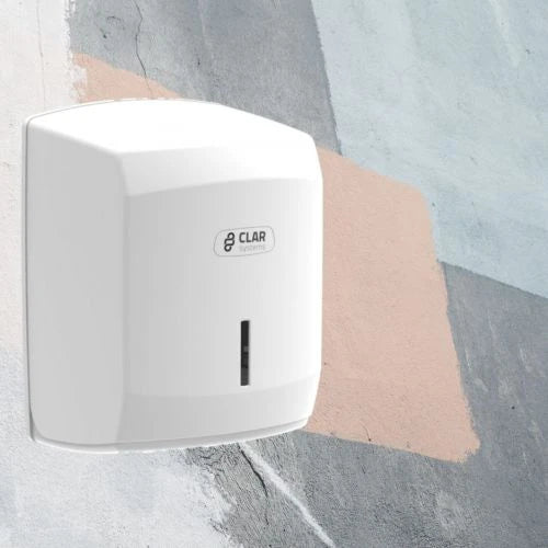 Dispenser hartie igienica cu derulare centrala ,alb/crom