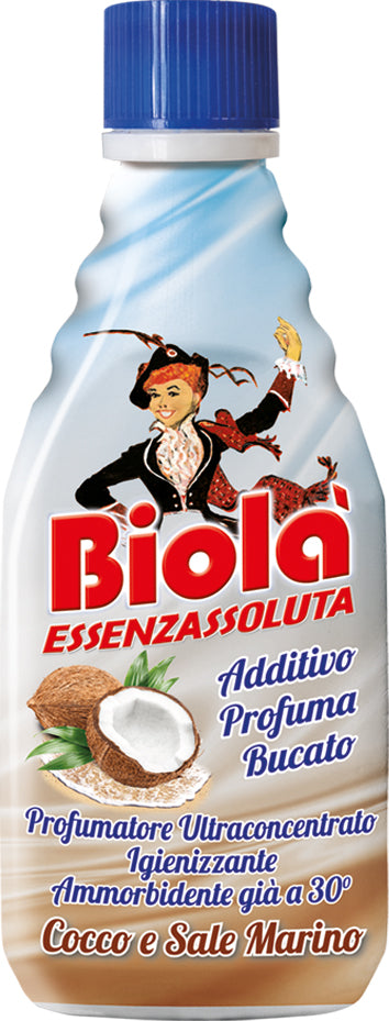 Esenta de parfum pentru rufe ultra concentrata cu proprietati de balsam,Cocos si Sare de Mare,Biola,300 ml