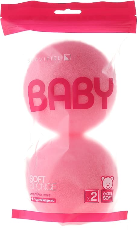 Burete de baie tip pentru piele sensibila, Baby Soft Set, 2buc