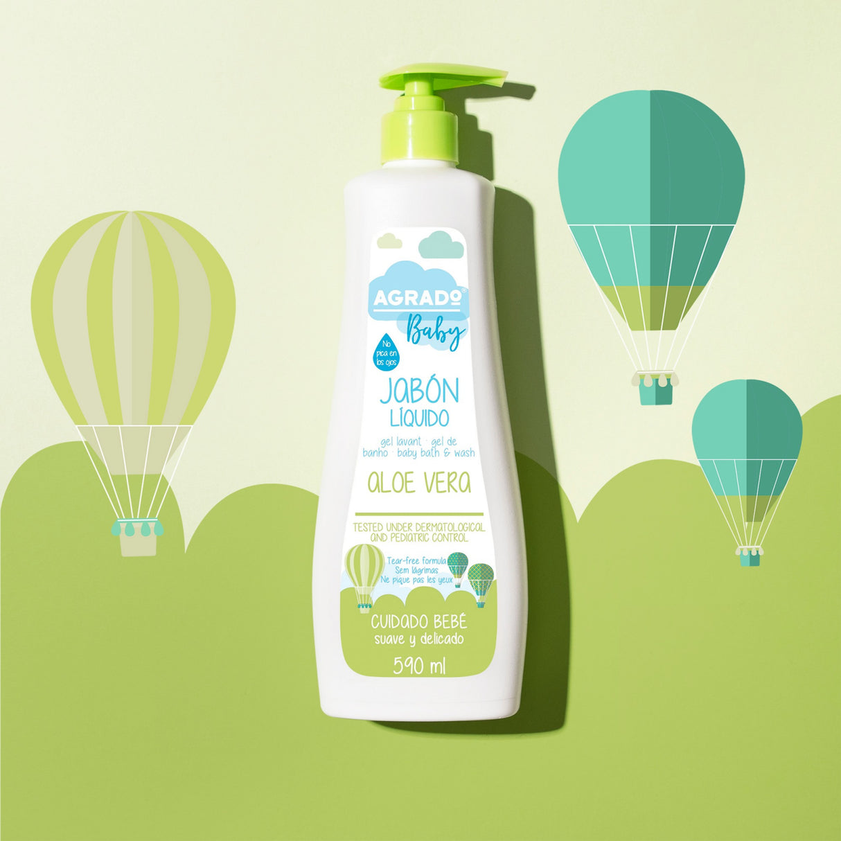 Sapun lichid cu pompita,pentru copii si bebelusi ,cu extract de aloe vera,590ml