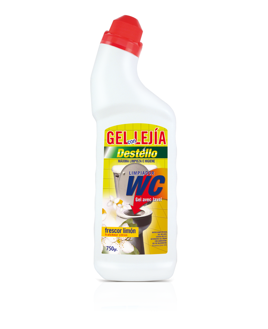Gel pentru igienizant si curatat WC, cu lamaie, 750 ml, Destello