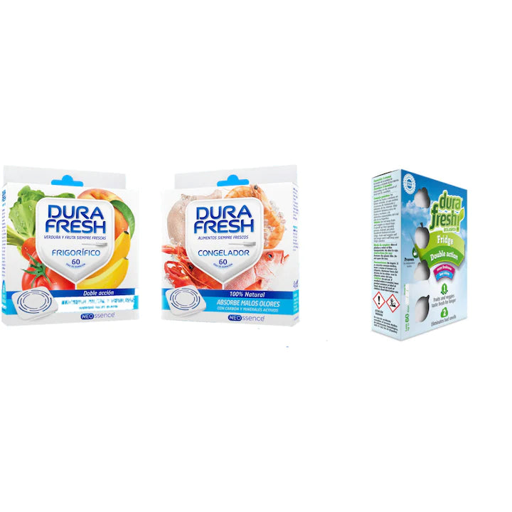 Pachet Bolaseca - 1 x Absorbant si neutralizant de mirosuri frigider + 1 x congelator pentru 60 zile, Bolaseca + 1 x 1 X Absorbant de miros pentru frigider Durafresh FRIDGE