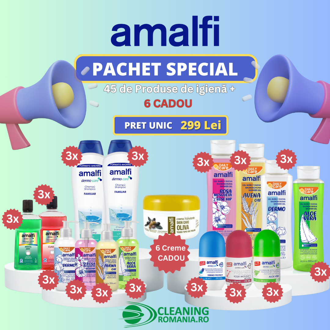 Pachet Cosmetice si Igiena 45 de produse Amalfi+6 cadou