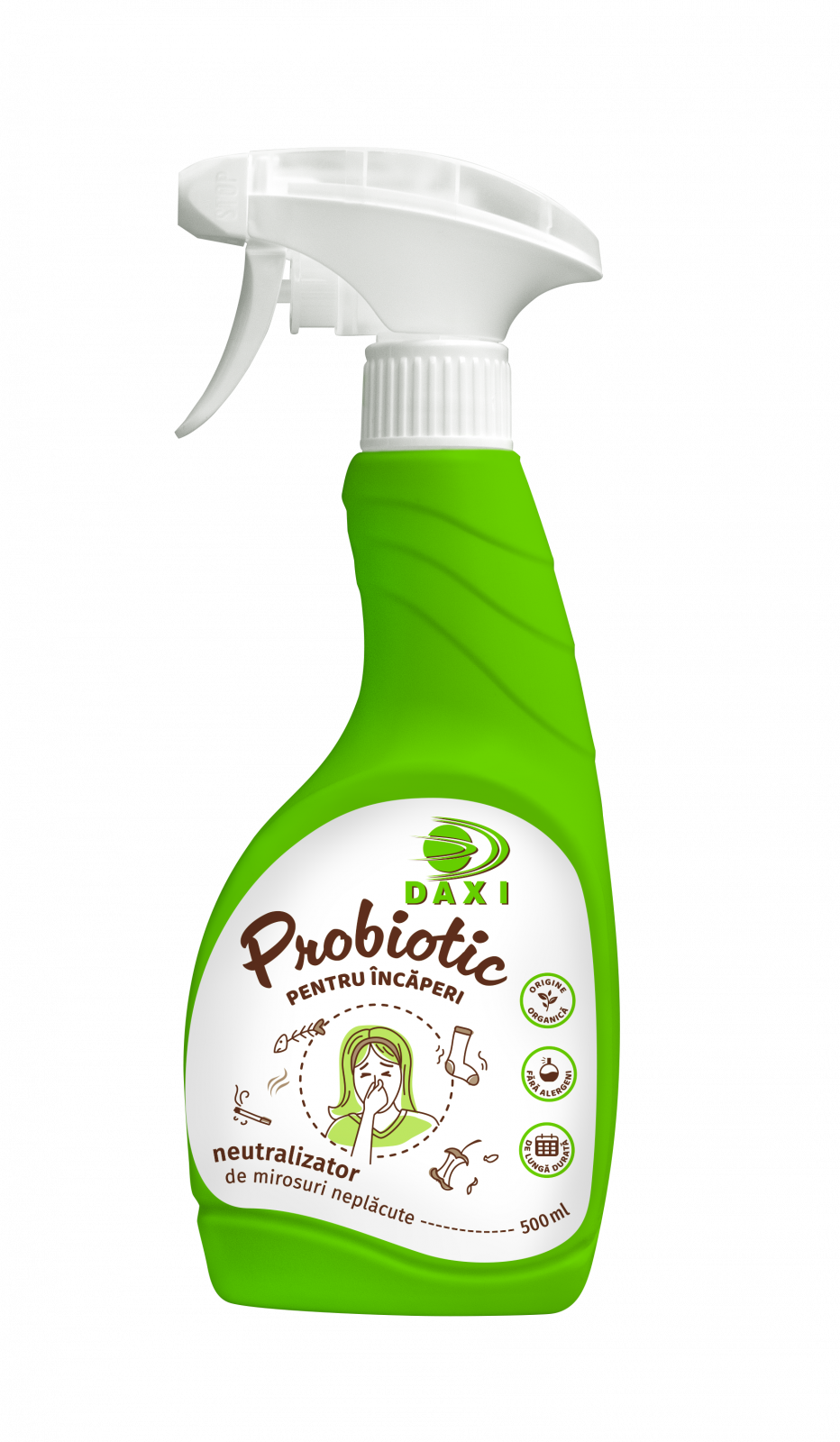 Probiotic pentru incaperi, neutralizator de mirosuri neplăcute, 500ml, Daxi