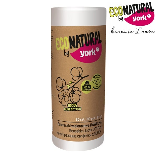 Rola 30 de lavete reutilizabile bumbac 100% Eco Natural