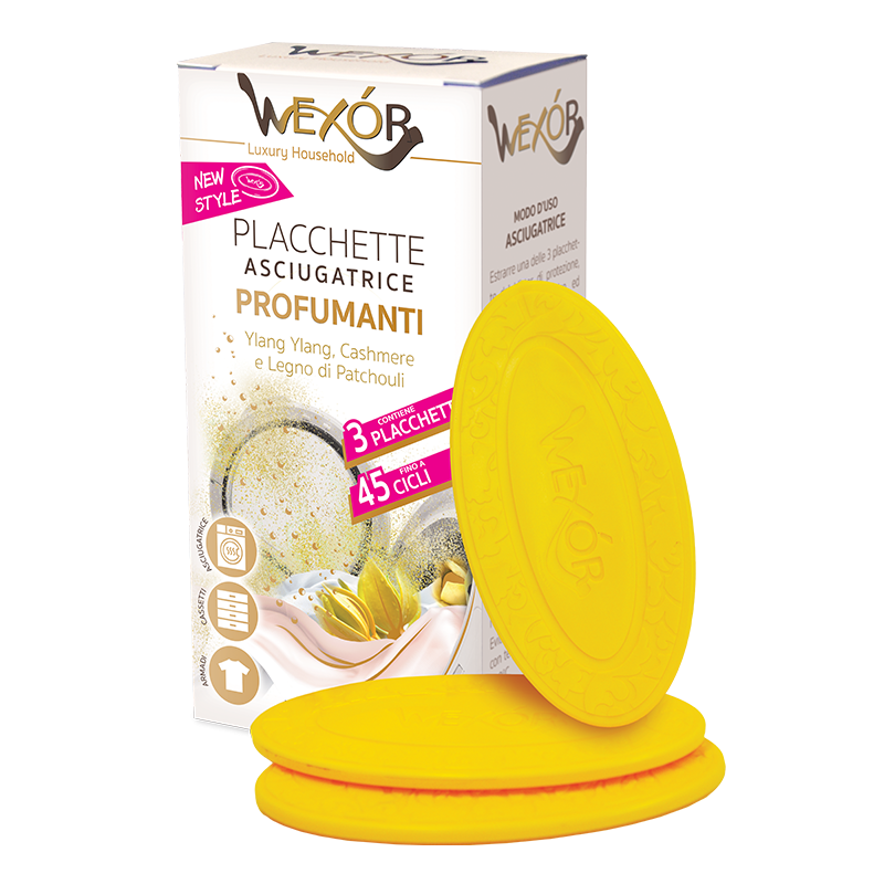 Set 2 x Plachete parfumate pentru uscatorul de rufe,40g/buc, Ylang Ylang ,Cashmere&Patchouli