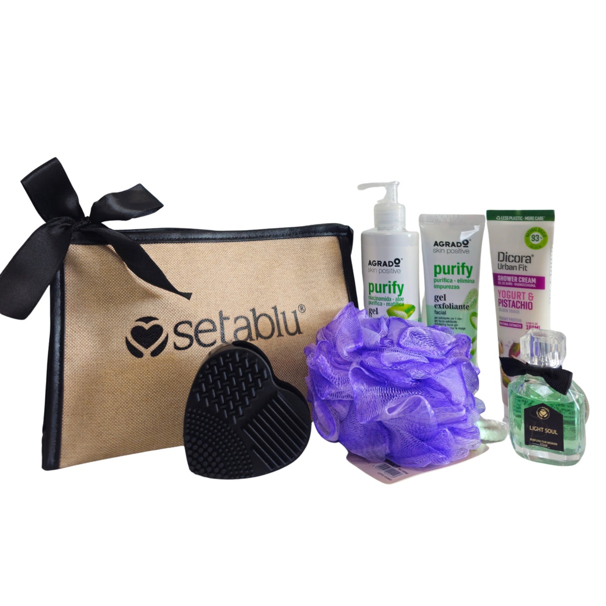 Set cadou borseta dama crem nr. 1