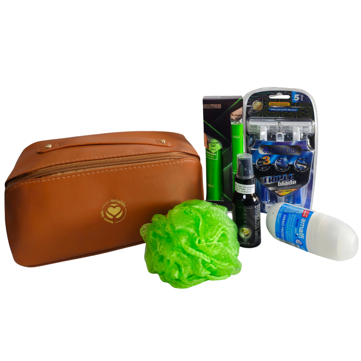 Set cadou borseta pentru barbati maro nr. 7