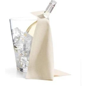 Suport din bumbac pentru sticle de vin 40x40, 12 buc, Natural