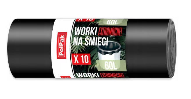 Saci menajeri,60l,negri , super rezistenti 10/set