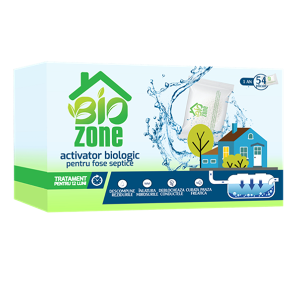 Activator biologic pentru fose septice, 54 plicuri, tratament 12 luni