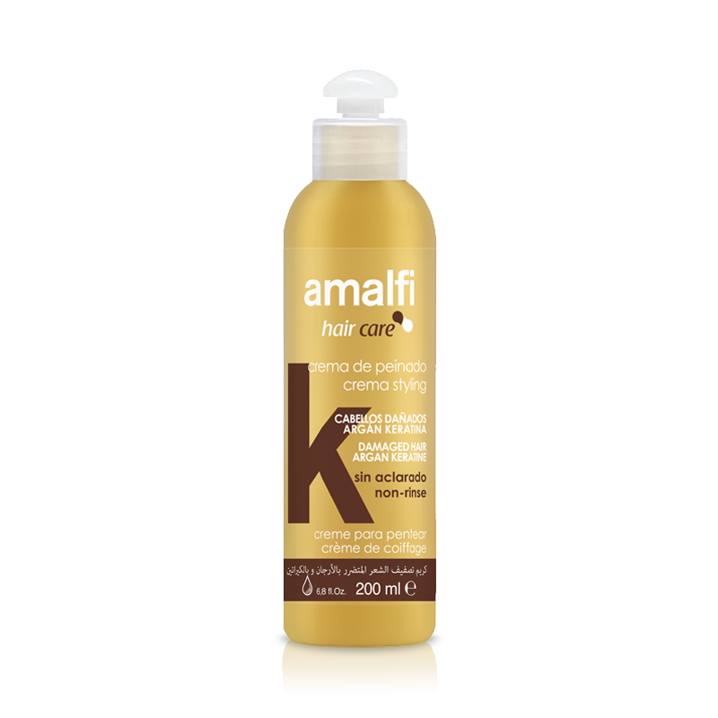 Crema modelatoare pentru par degradat cu argan si keratina, 200ml