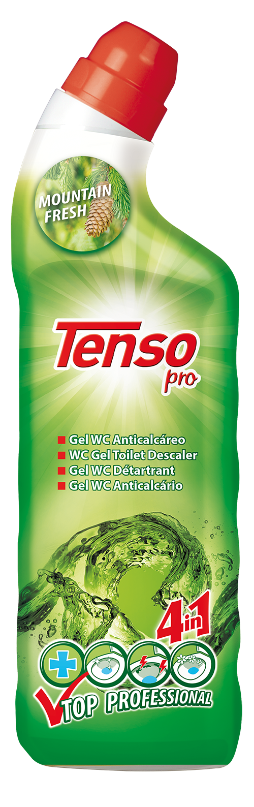 Detartrant gel pentru toaleta si WC , 4in1 Pin,1L