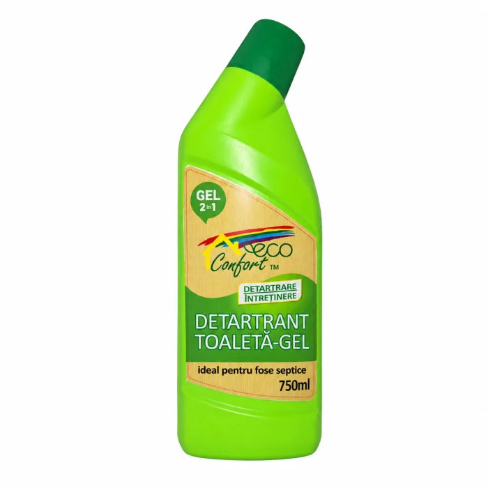 Detartrant și gel 2 în 1 pentru curățarea vasului WC și întreținerea foselor septice, 750 ml