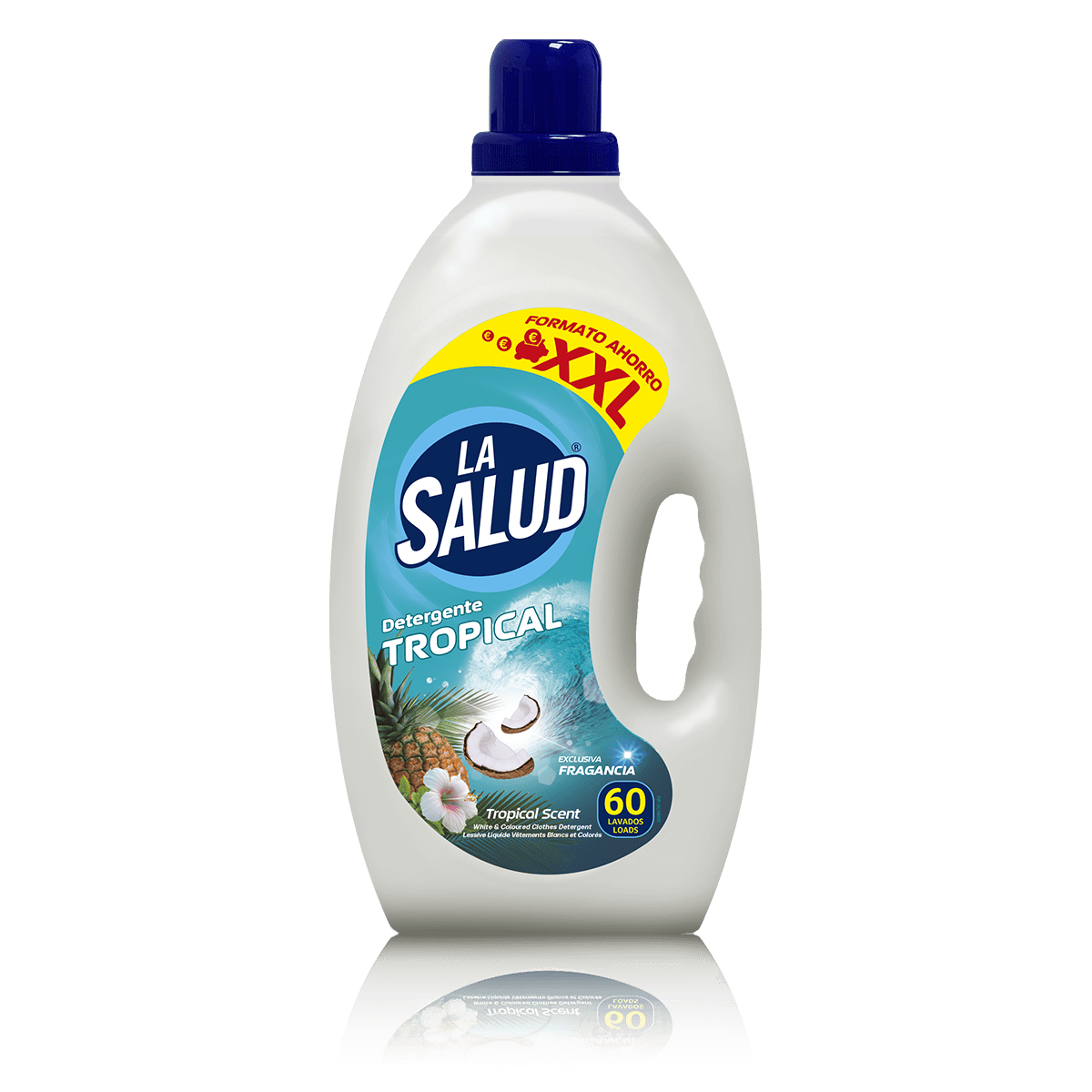 Detergent gel pentru rufe albe si colorate coco Tropical,4L