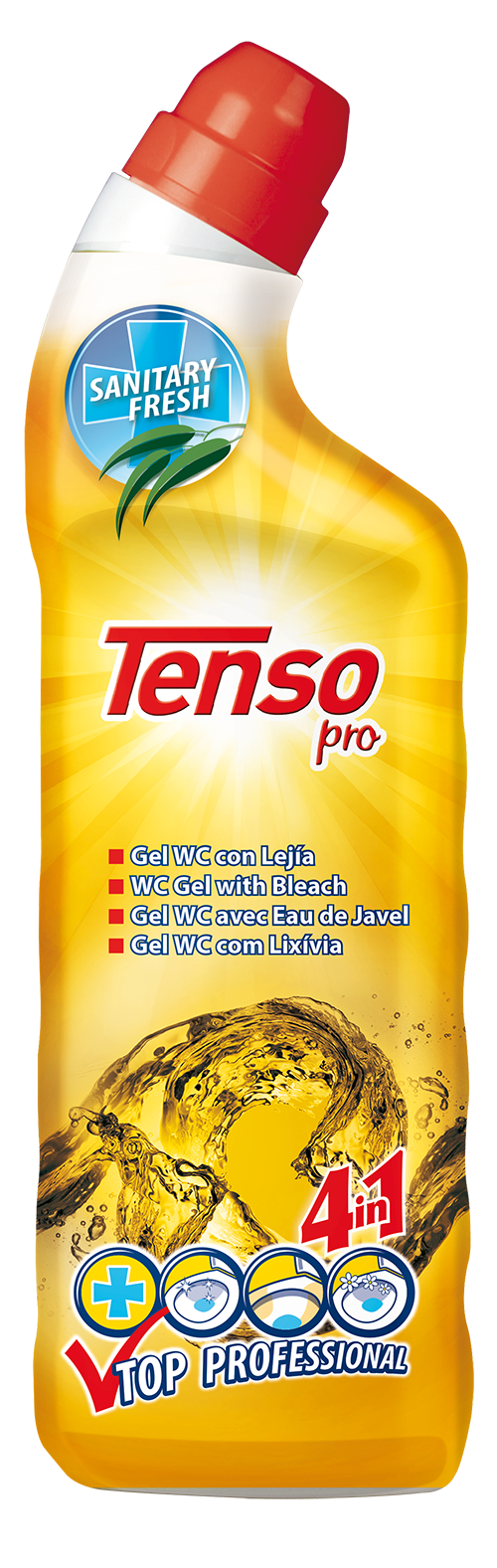 Dezincrustant gel pentru toaleta si WC,4in1, 1L