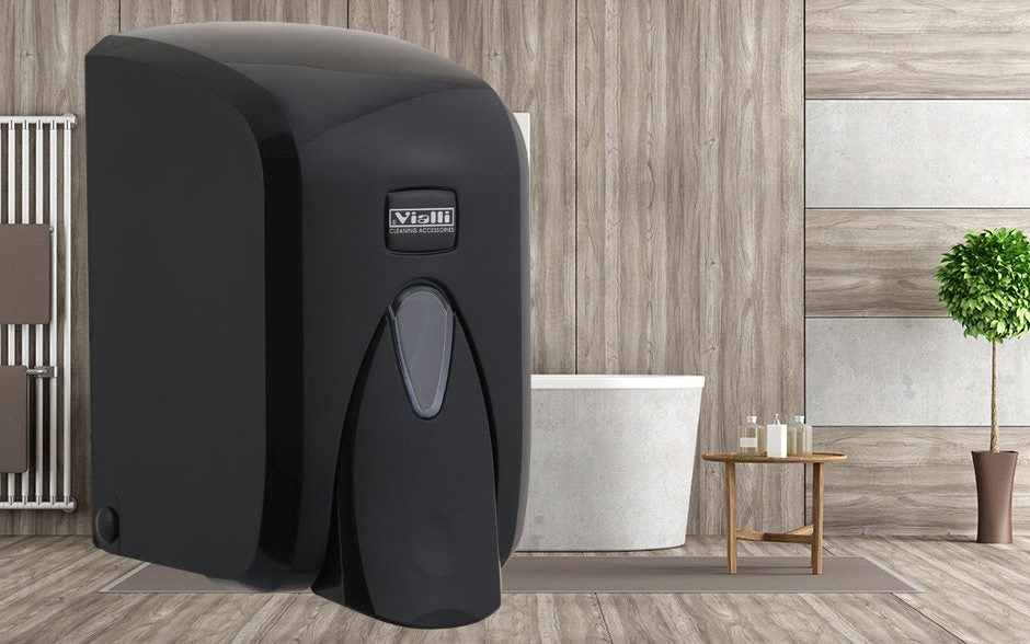 Dozator sapun spuma,cu rezervor,negru,500ml,Vialli