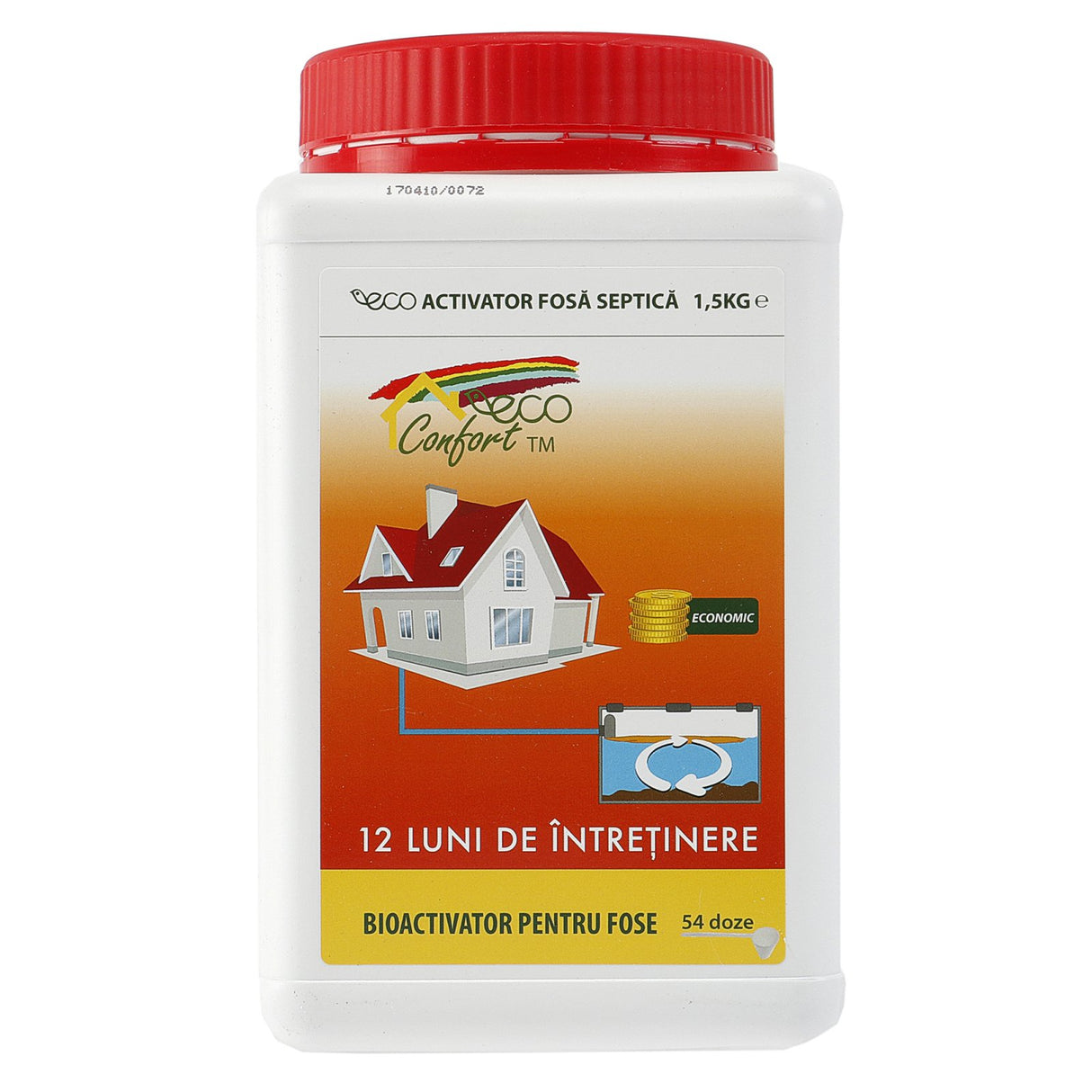 Bioactivator pentru fose septice, 54 doze, tratament 12 luni