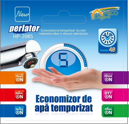 Economizor de apa temporizat Perlator Eco Confort HP-2085, reducere consum 7.1l / minut la 1.13l / minut