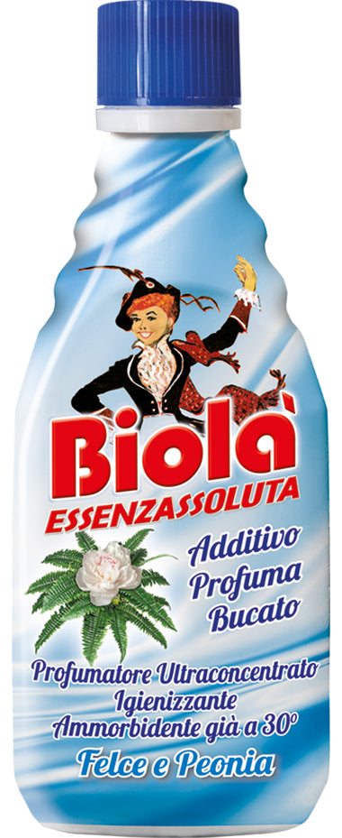 Esenta de parfum pentru rufe ultra concentrata si cu proprietati de balsam,Feriga si Bujor,Biolà,300 ml