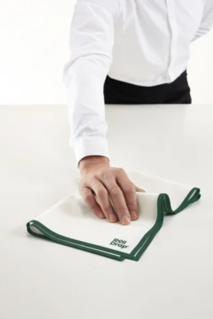 Laveta 100% bumbac, 40x64 cm, cu margini Verzi, Roll Drap