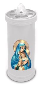 Lumanare LED alba,cu baterii, 6 Ã— 11cm