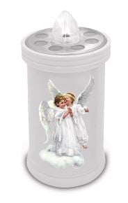 Lumanare LED alba,cu baterii, 6 Ã— 13,5cm