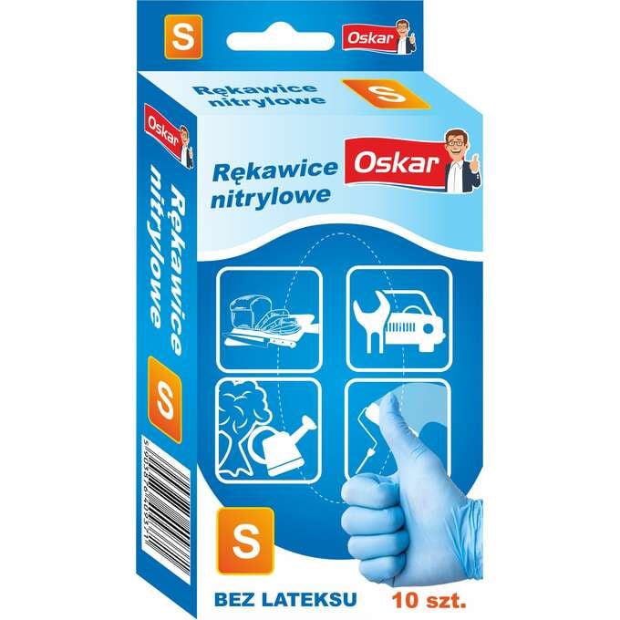 Manusi nitril multifunctionale,albastre,marimea S,10 buc,Oskar