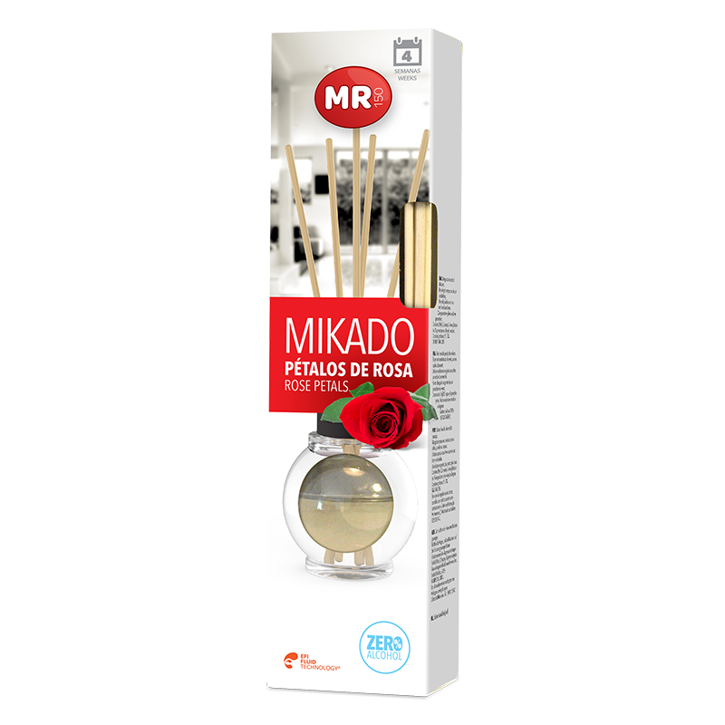 Mikado Odorizant camera cu bete de ratan – Trandafir 20ml