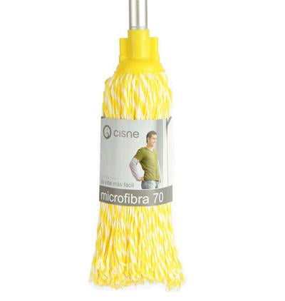 Mop umed de microfibra,alb-galben,150g