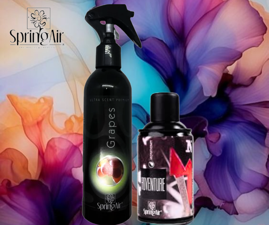 Pachet Odorizare Adventure/Grapes -Rezerva odorizanta 250ml+Odorizant ambiental 200ml