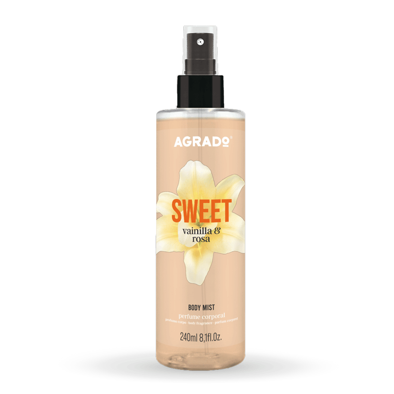 Spray de corp SWEET, aroma de Vanilie si Trandafir 240ml