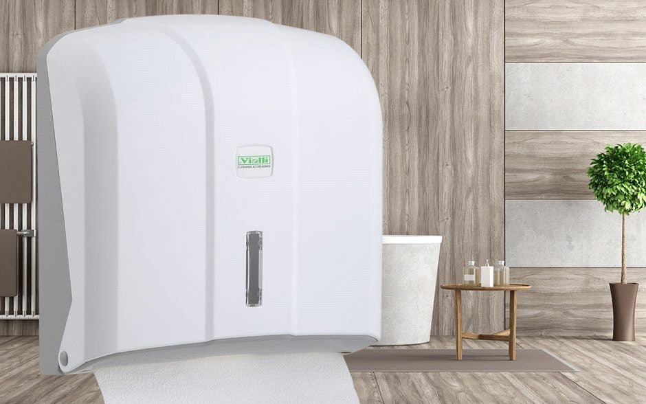 Dispenser prosop hartie Z ingust,capacitate 300buc,alb,KH300