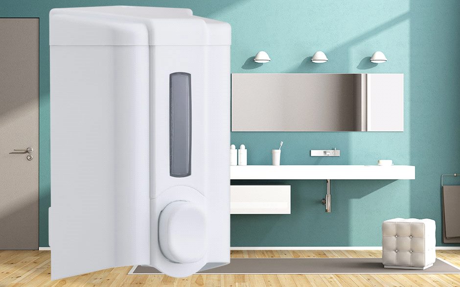 Dozator sapun lichid alb, 500ml, Vialli,S2