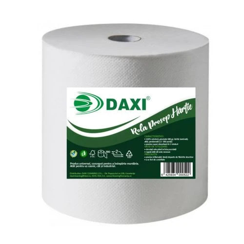 Rola prosop hartie Daxi, 2 straturi,alba,390 foi,680g/rola