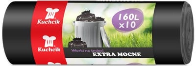 Saci menajeri, 160l, negri,10 buc, super rezistenti