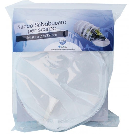 Saculet din plasa pentru spalarea incaltarilor, 23x38cm, Marisa Blu