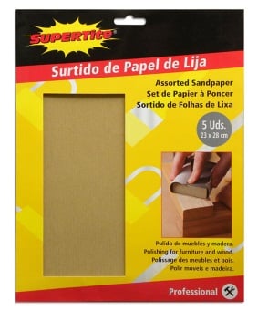 Set 5 foi glass pappier pentru lemn Supertite, 23cmx28cm Cod 3309