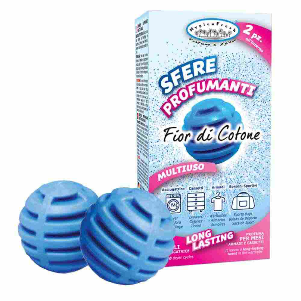 Sfere Parfumate pentru Uscător de Rufe, dulapuri, sertare, genți Fiori di Cotone,2buc/set