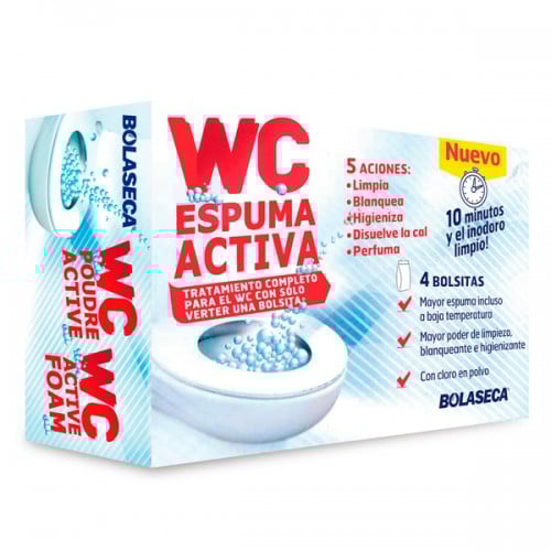 Spuma activa pentru curatarea si igienizare WC, 4 plicuri/55 g