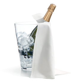Suport din bumbac pentru sticle de vin, 40x40, Alb, Roll Drap