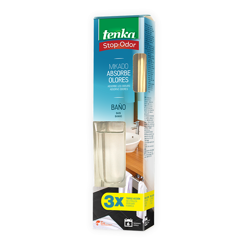 Absorbant miros tripla actiune cu bete de ratan pentru baie 37ml