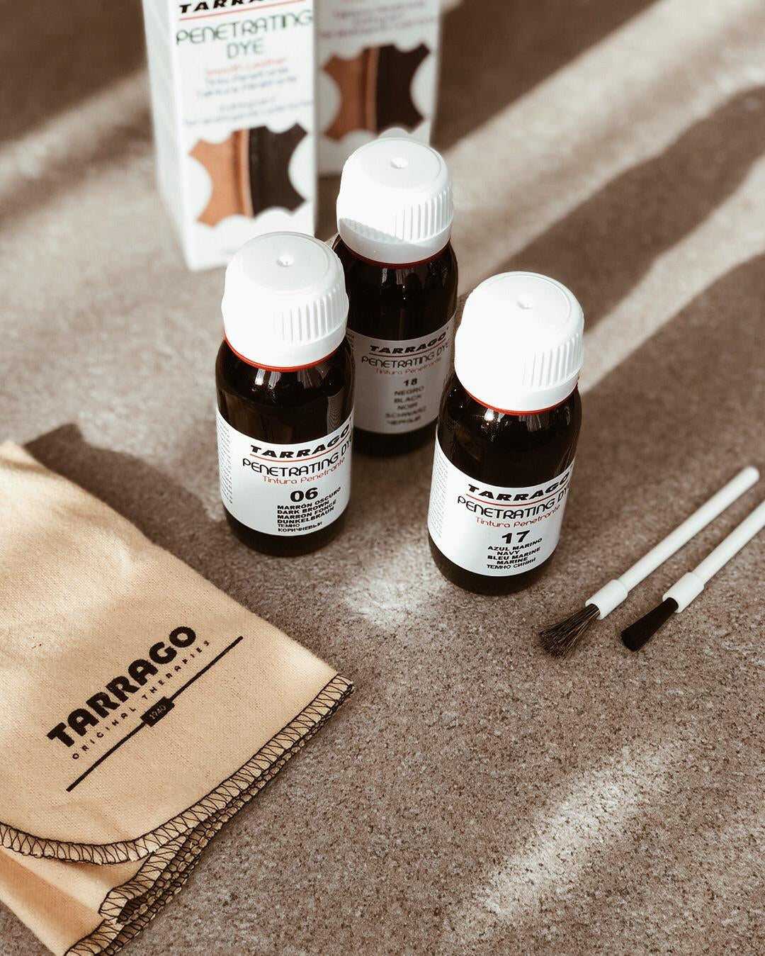 Vopsea pentru articole din piele, Tarrago, cu putere mare de colorare 50ml